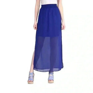 H&M divided Women’s blue maxi skirt size 4 in Royal blue colour
